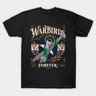 Vintage Warbirds Forever Classic WWII Aviation Nostalgia T-Shirt